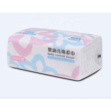 100pcs baby facial tissue dry wipes use without Fragrance